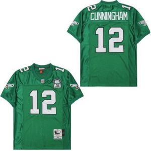 Philadelphia Eagles #12 Randall Cunningham Kelly Green 1992 Throwback Jersey