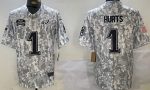 Philadelphia Eagles #1 Jalen Hurts Limited Arctic Camo 2024 Salute to Service Jersey