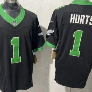 Philadelphia Eagles #1 Jalen Hurts Limited Black Alternate FUSE Vapor Jersey