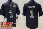Philadelphia Eagles #1 Jalen Hurts Limited Black Fashion Super Bowl LIX Vapor Jersey