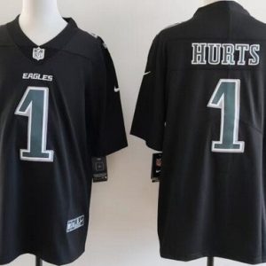 Philadelphia Eagles #1 Jalen Hurts Limited Black Fashion Vapor Jersey