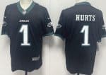 Philadelphia Eagles #1 Jalen Hurts Limited Black Vapor Jersey