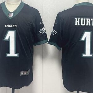 Philadelphia Eagles #1 Jalen Hurts Limited Black Vapor Jersey