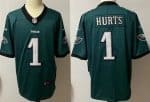 Philadelphia Eagles #1 Jalen Hurts Limited Green Vapor Jersey