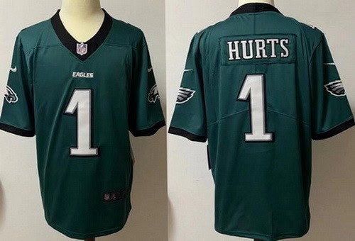 Philadelphia Eagles #1 Jalen Hurts Limited Green Vapor Jersey
