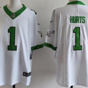 Philadelphia Eagles #1 Jalen Hurts Limited White Alternate Vapor Jersey
