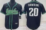 Philadelphia Eagles #20 Brian Dawkins Black Baseball Jersey