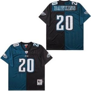 Philadelphia Eagles #20 Brian Dawkins Green Black Split 2004 Throwback Jersey