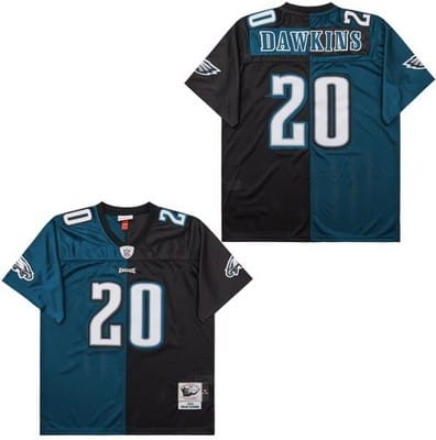 Philadelphia Eagles #20 Brian Dawkins Green Black Split 2004 Throwback Jersey