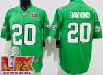Philadelphia Eagles #20 Brian Dawkins Limited Kelly Green Super Bowl LIX Vapor Jersey