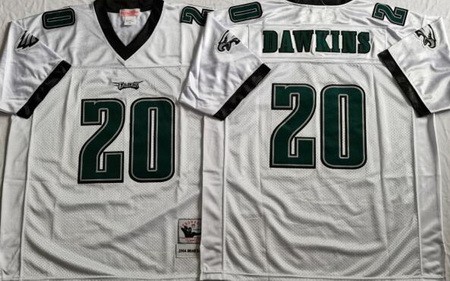 Philadelphia Eagles #20 Brian Dawkins White Throwback Jersey
