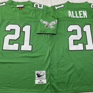 Philadelphia Eagles #21 Eric Allen Kelly Green 1990 Throwback Jersey