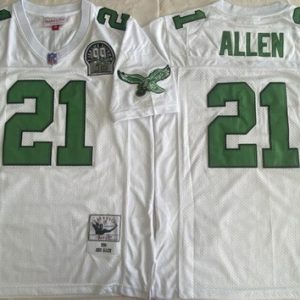 Philadelphia Eagles #21 Eric Allen White 1990 Throwback Jersey