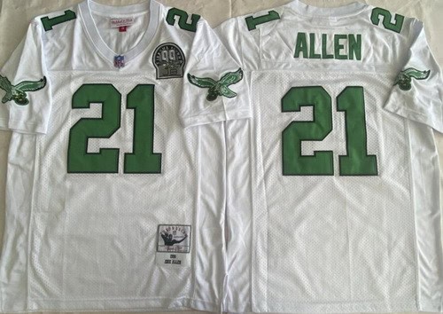 Philadelphia Eagles #21 Eric Allen White 1990 Throwback Jersey
