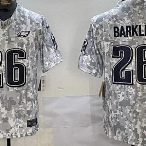 Philadelphia Eagles #26 Saquon Barkley Limited Arctic Camo 2024 Salute to Service Jersey