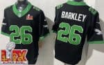 Philadelphia Eagles #26 Saquon Barkley Limited Black Alternate Super Bowl LIX FUSE Vapor Jersey
