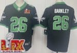 Philadelphia Eagles #26 Saquon Barkley Limited Black Alternate Super Bowl LIX Vapor Jersey