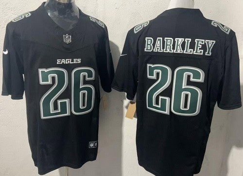 Philadelphia Eagles #26 Saquon Barkley Limited Black Fashion FUSE Vapor Jersey