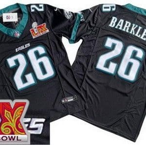 Philadelphia Eagles #26 Saquon Barkley Limited Black New Logo Super Bowl LIX FUSE Vapor Jersey