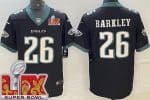 Philadelphia Eagles #26 Saquon Barkley Limited Black Super Bowl LIX Vapor Jersey