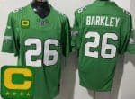 Philadelphia Eagles #26 Saquon Barkley Limited Kelly Green Captain Patch FUSE Vapor Jersey