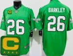 Philadelphia Eagles #26 Saquon Barkley Limited Kelly Green Captain Patch Vapor Jersey