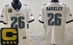 Philadelphia Eagles #26 Saquon Barkley Limited White Captain Patch Vapor Jersey