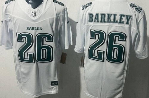 Philadelphia Eagles #26 Saquon Barkley Limited White Fashion FUSE Vapor Jersey