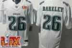 Philadelphia Eagles #26 Saquon Barkley Limited White Fashion Super Bowl LIX FUSE Vapor Jersey