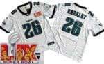 Philadelphia Eagles #26 Saquon Barkley Limited White New Logo Super Bowl LIX FUSE Vapor Jersey