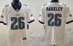Philadelphia Eagles #26 Saquon Barkley Limited White Vapor Jersey