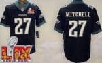 Philadelphia Eagles #27 Quinyon Mitchell Limited Black Super Bowl LIX Vapor Jersey