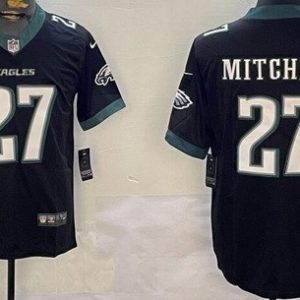 Philadelphia Eagles #27 Quinyon Mitchell Limited Black Vapor Jersey
