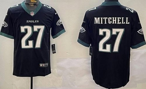 Philadelphia Eagles #27 Quinyon Mitchell Limited Black Vapor Jersey