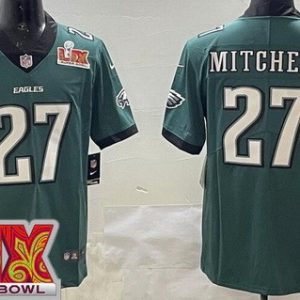 Philadelphia Eagles #27 Quinyon Mitchell Limited Midnight Green Super Bowl LIX Vapor Jersey