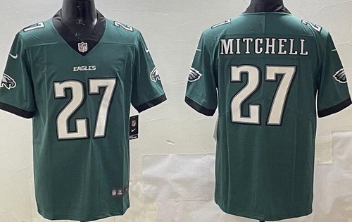 Philadelphia Eagles #27 Quinyon Mitchell Limited Midnight Green Vapor Jersey