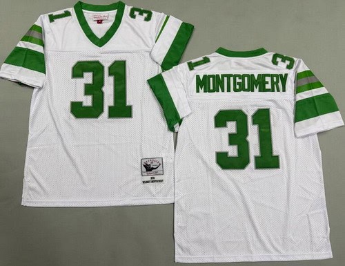 Philadelphia Eagles #31 Wilbert Montgomery White 1980 Throwback Jersey