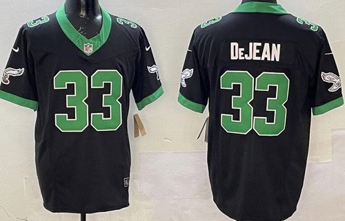 Philadelphia Eagles #33 Cooper DeJean Limited Black Alternate FUSE Vapor Jersey