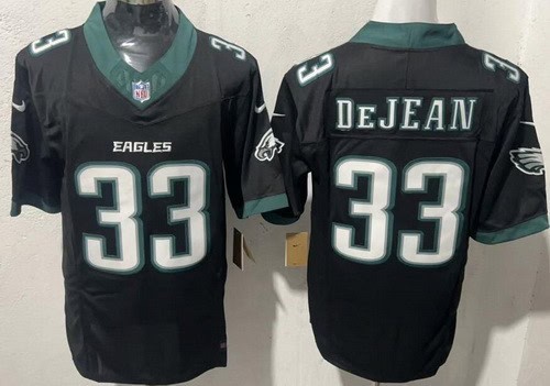 Philadelphia Eagles #33 Cooper DeJean Limited Black FUSE Vapor Jersey