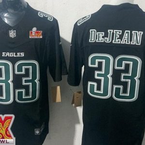 Philadelphia Eagles #33 Cooper DeJean Limited Black Fashion Super Bowl LIXV FUSE Vapor Jersey