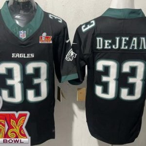 Philadelphia Eagles #33 Cooper DeJean Limited Black Super Bowl LIX FUSE Vapor Jersey