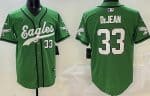 Philadelphia Eagles #33 Cooper DeJean Limited Kelly Green Fashion Baseball Jersey