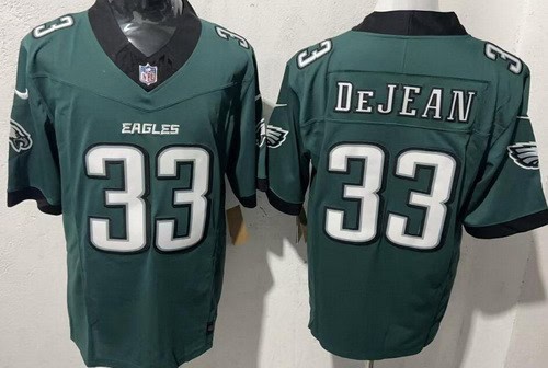 Philadelphia Eagles #33 Cooper DeJean Limited Midnight Green FUSE Vapor Jersey
