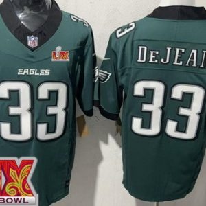 Philadelphia Eagles #33 Cooper DeJean Limited Midnight Green Super Bowl LIX FUSE Vapor Jersey