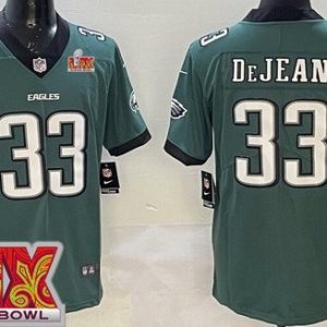 Philadelphia Eagles #33 Cooper DeJean Limited Midnight Green Super Bowl LIX Vapor Jersey