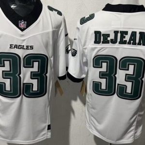 Philadelphia Eagles #33 Cooper DeJean Limited White FUSE Vapor Jersey