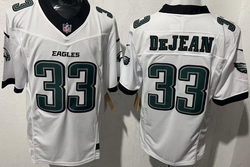 Philadelphia Eagles #33 Cooper DeJean Limited White FUSE Vapor Jersey
