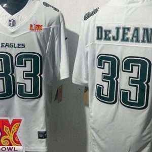 Philadelphia Eagles #33 Cooper DeJean Limited White Fashion Super Bowl LIX FUSE Vapor Jersey