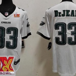 Philadelphia Eagles #33 Cooper DeJean Limited White Super Bowl LIX Vapor Jersey