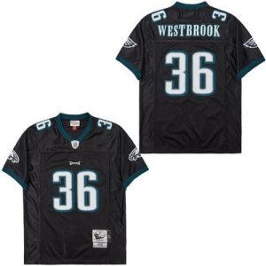 Philadelphia Eagles #36 Brian Westbrook Black 2003 Throwback Jersey